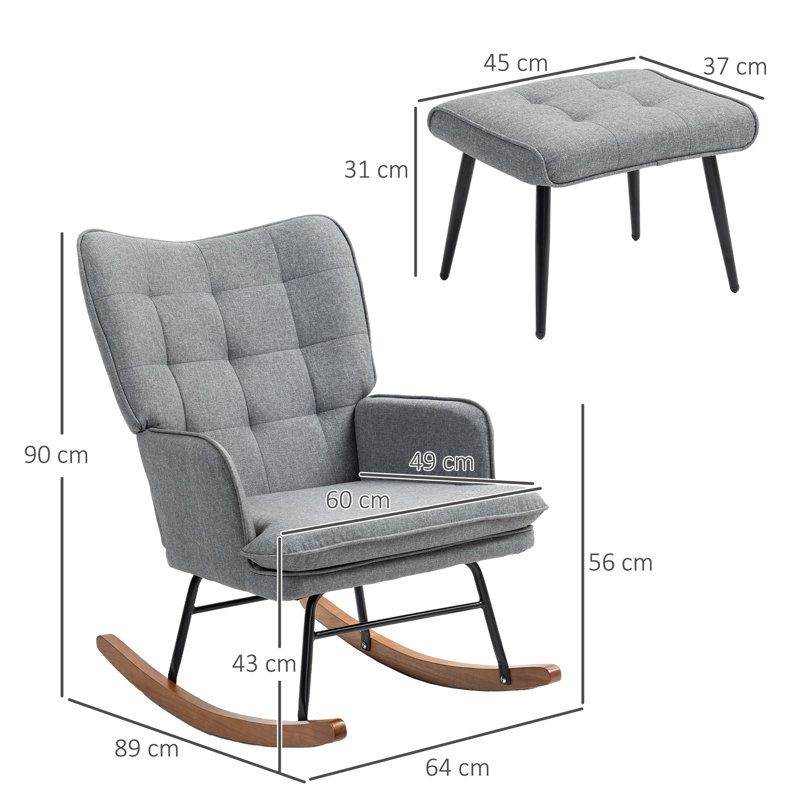 Avienda Solid Wood Rocking Chair