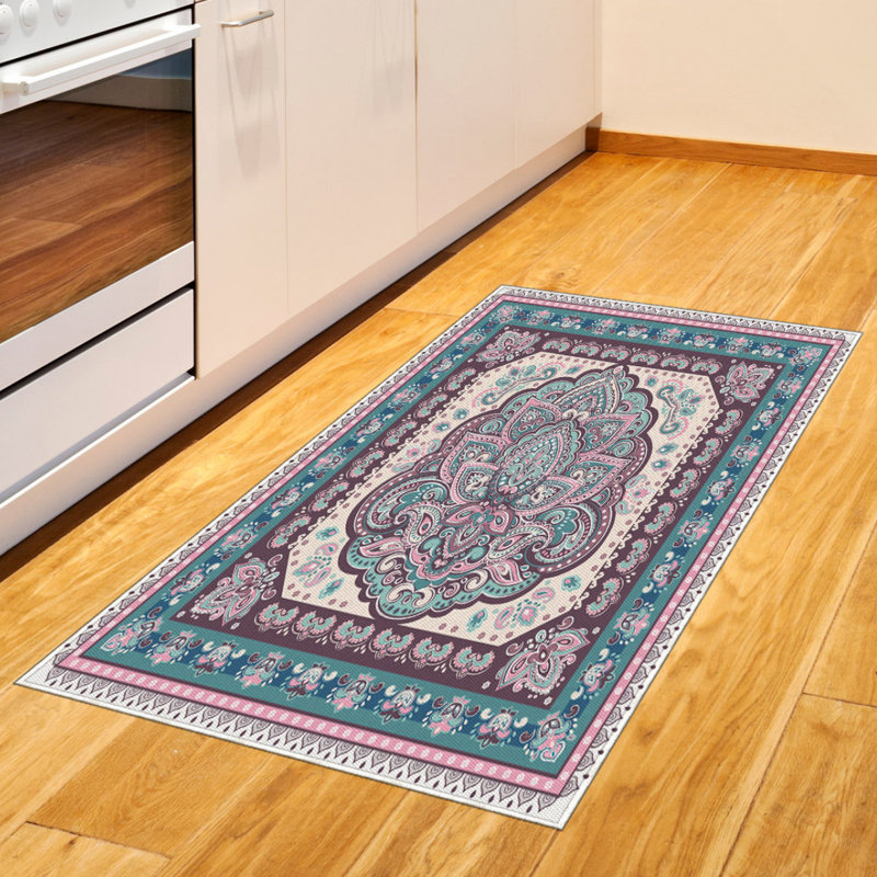 Tapis décoratif à haute densité en fibre de coton à haute densité, Rectangle 2 pi 7 po x 5 pi