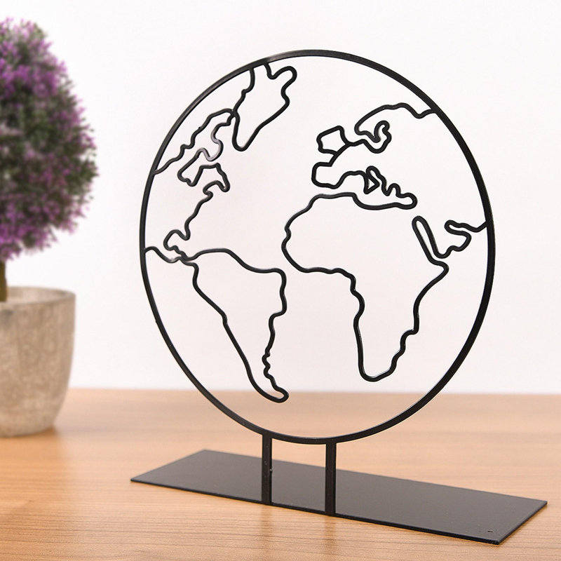 Elegant Black Decorative Object, 8.7 x 7.9 inches | 100% Metal Construction, Thickness: 0.06 inches | Stylish Home Décor Accent for Living Room & Office Spaces, Durable & Modern Design
