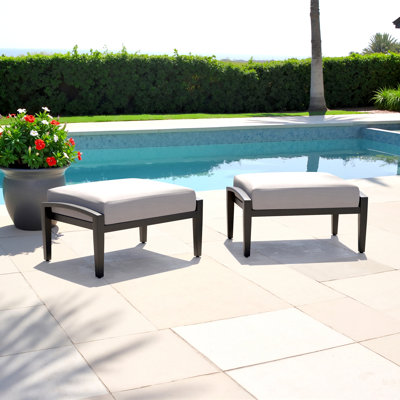 Repose-pieds Calliann avec coussin Sunbrella