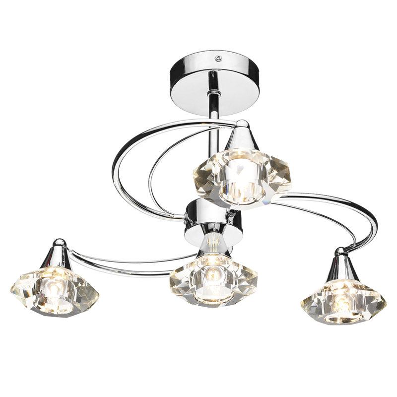 Greenhaw Glass Semi Flush Mount