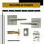 Ensemble de poignées de verrouillage de porte réversible à levier Mega Handles pour couloir, garde-robe et salle de bain | Conception en acier inoxydable robuste | Installation facile-69568239