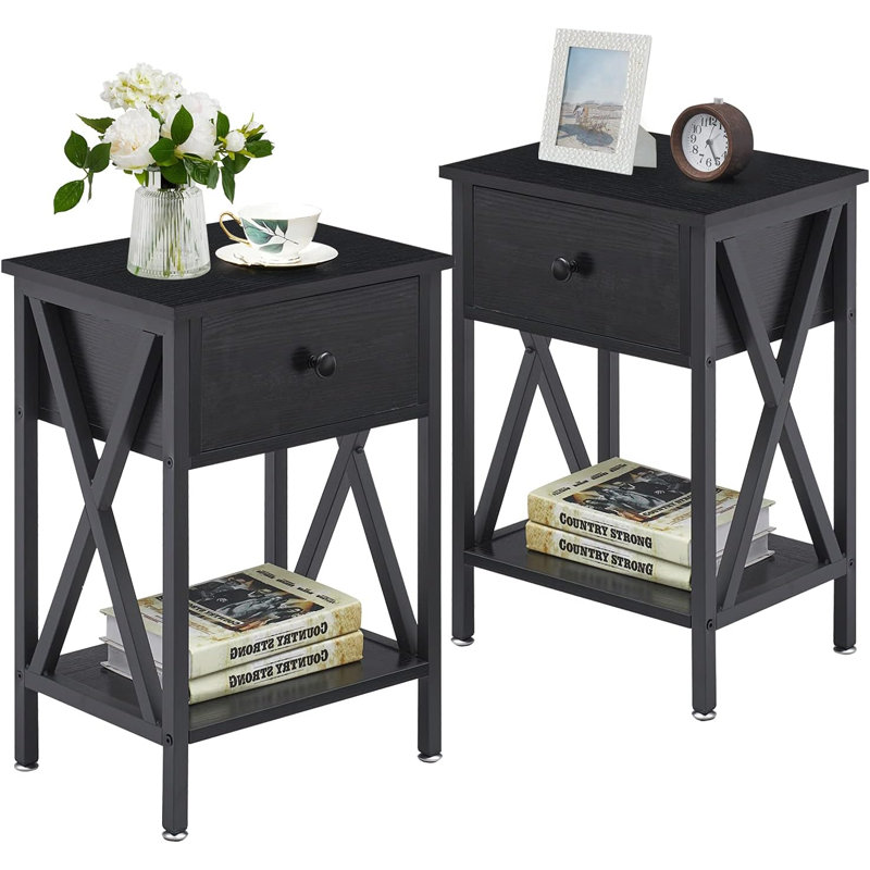 Table de chevet, Noir