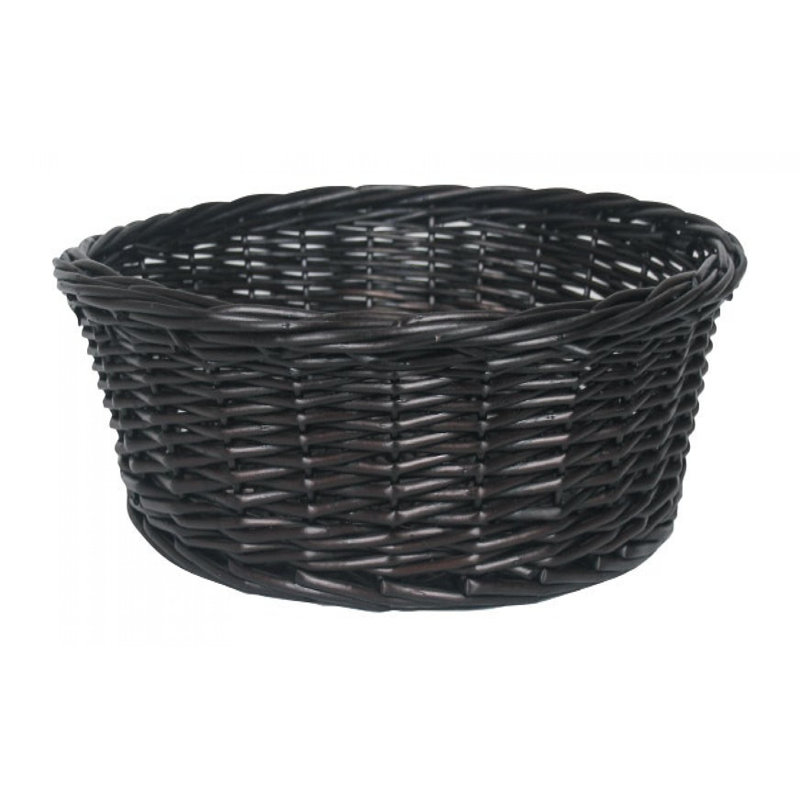 Panier en saule foncé, H 4,5 po x l 15,5 po x P 15,5 po