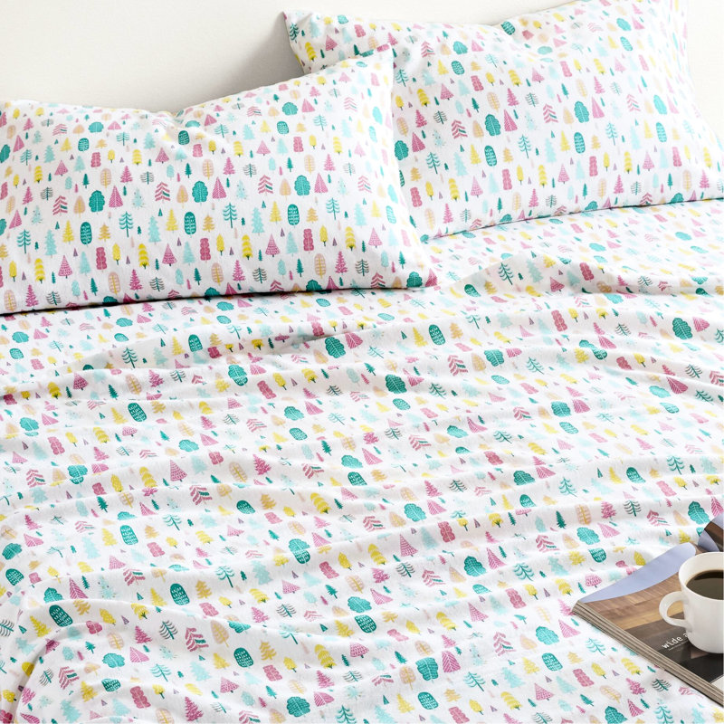 Drap en flanelle de coton grand format 4 pièces