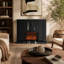 Wrought Studio 12 " W Black Electric Fireplace