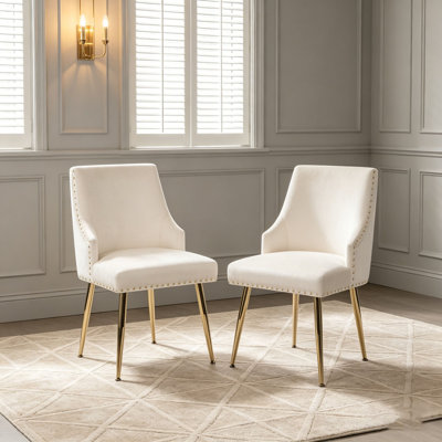 Dining Chair Modern Style Accent Chair Vertical Tufted Chair Set