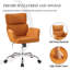 Chaise de travail pivotante en similicuir Caylin-1664664497