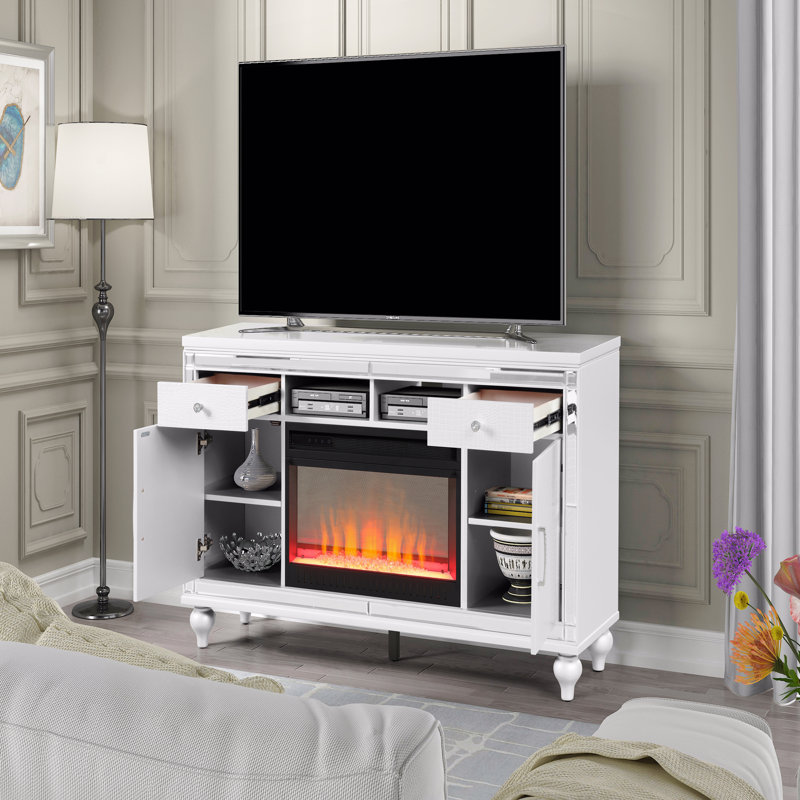 Meuble télé avec foyer électrique