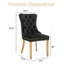 Chaises de salle à manger modernes en velours, chaise de salle à manger rembourrée capitonnée avec anneau de traction, chaises d'appoint d'appoint pour le salon-414852715-414852691-414852693
