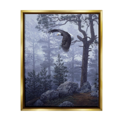 «Loon Peak® Eagle Flying Woodland Scene», art mural encadré par Daniel Smith