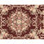 Hand Knotted Wool Area Rug in Wine And Cream