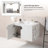29.9'' Single Bathroom Vanity with Ceramic Top-92615149