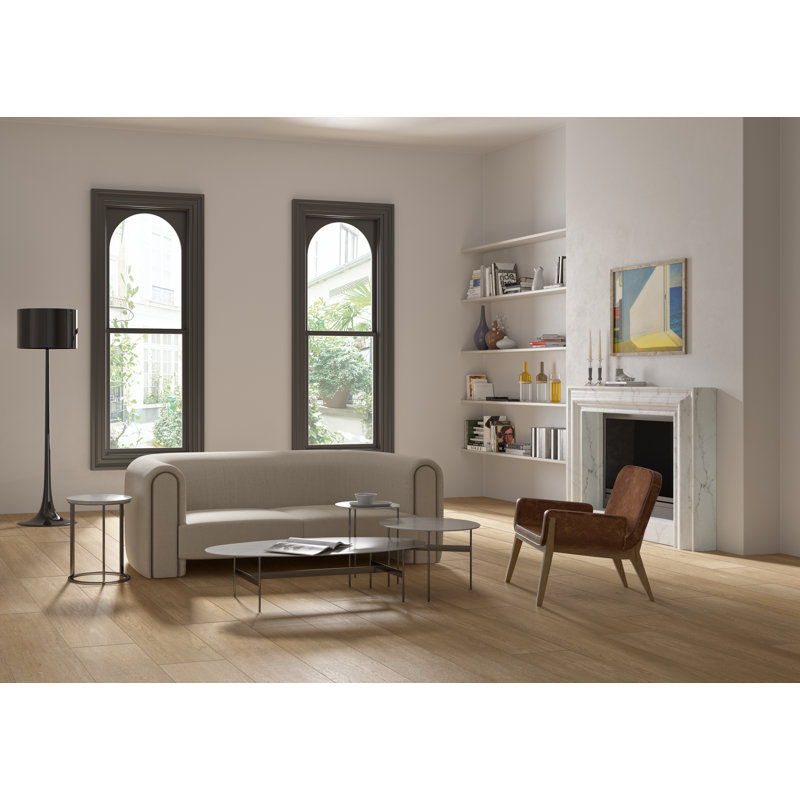 Planx 12" x 72" Wood Look Porcelain Wall & Floor Tile, Nest