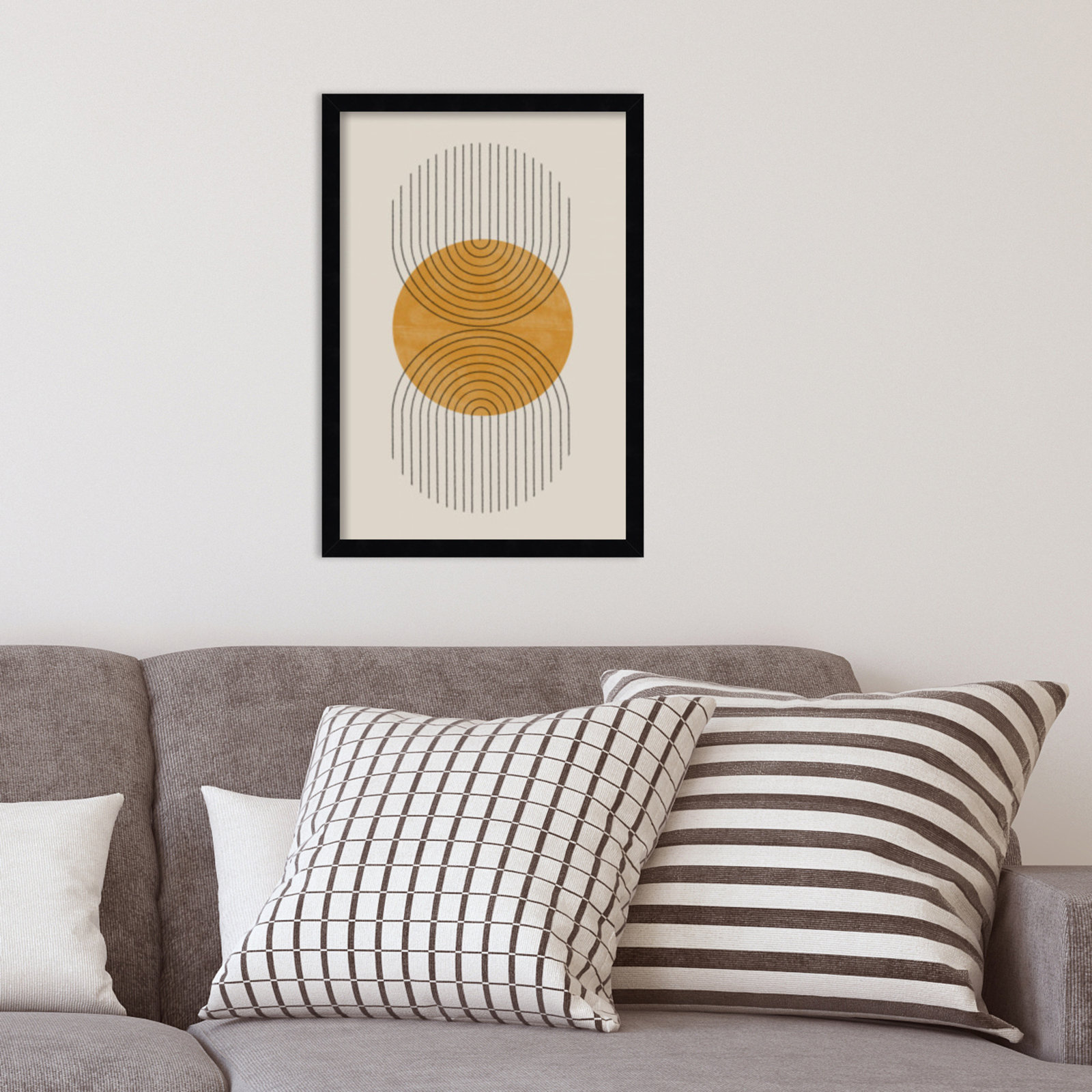 Perfect Point Yellow by The MIUUS STUDIO, Black Framed, 21" H x 15" W x 1" D
