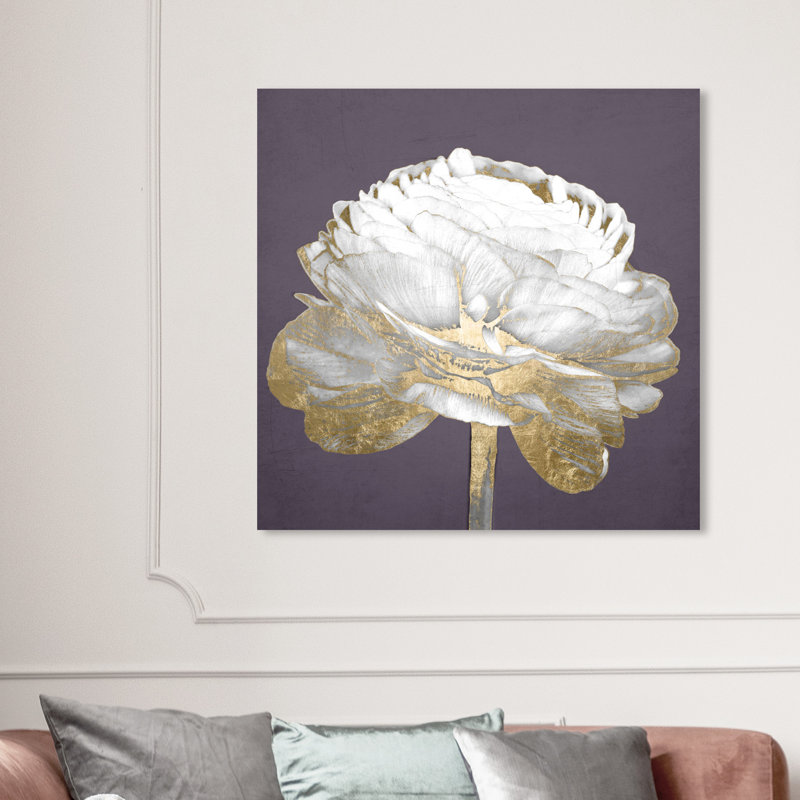 «Gold and Light Amethyst II», impression, H 16 po x l 16 po x P 2 po, Toile tendue