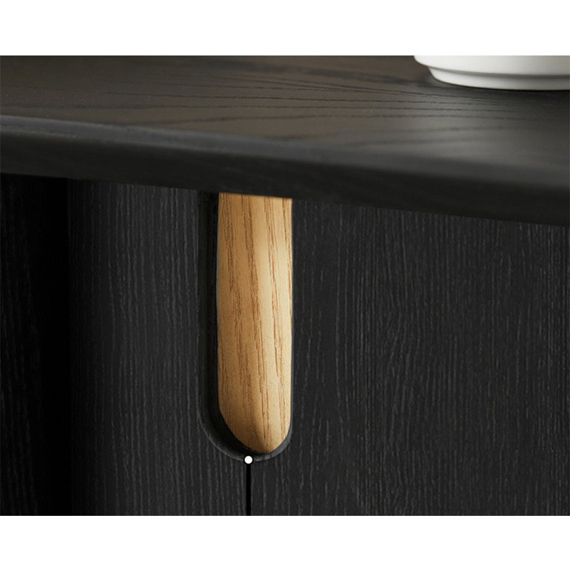 Simple Retro Black Accent Cabinet