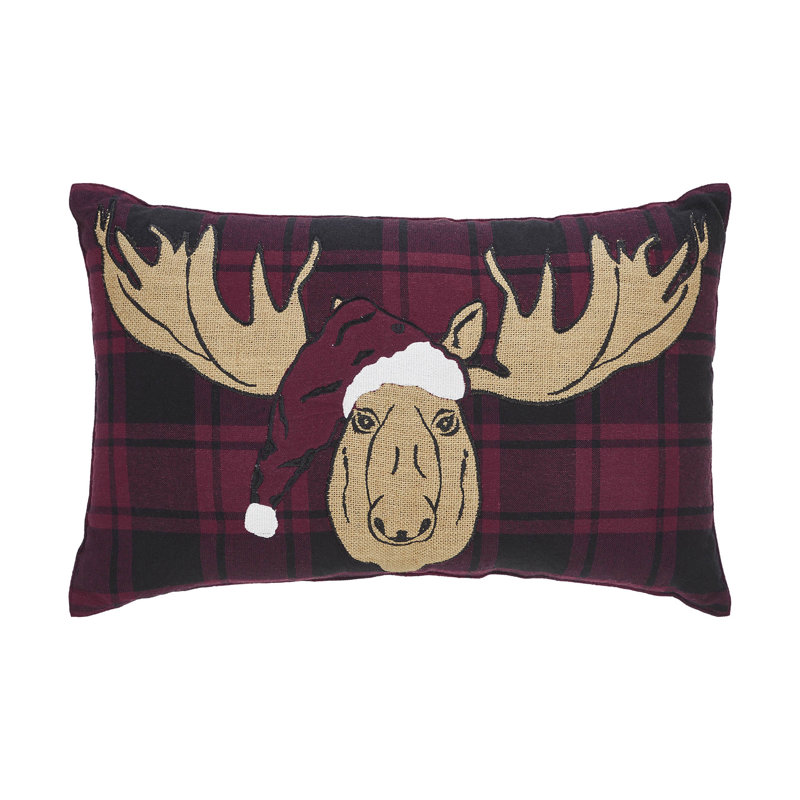 Cotton Blend Reversible Throw Pillow