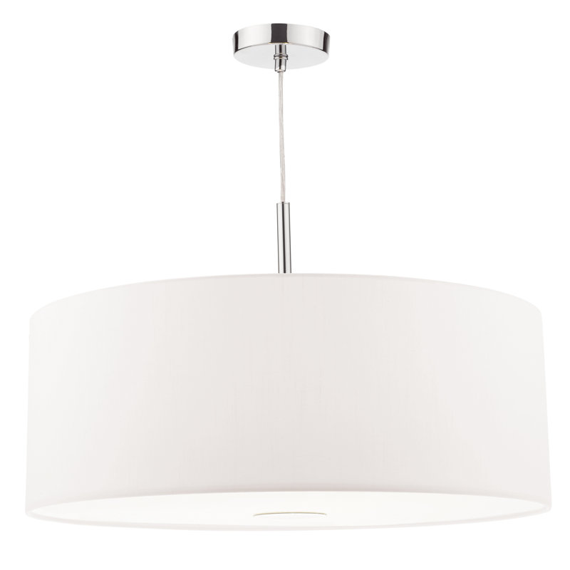 Desiree 3 - Light Drum Pendant, White