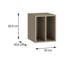 Modern minimalistic inset unit for cupboard, 2 compartments, organising unit, engineered wood, 30 cm W x 36.9 cm H x 34.8 cm D-124889435