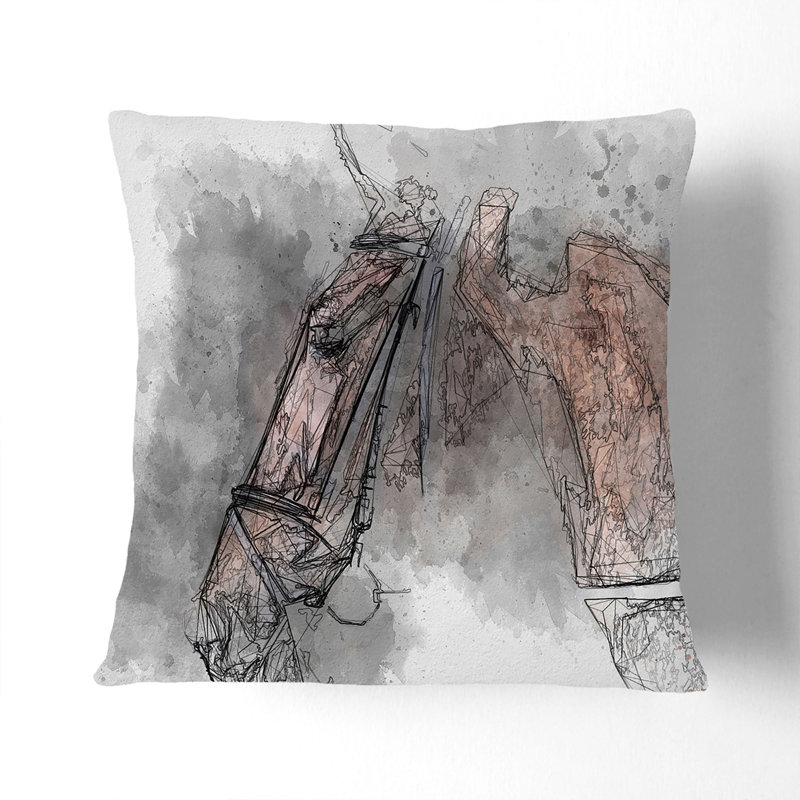 Square Throw Cushion, 40cm H x 40cm W x 15cm D