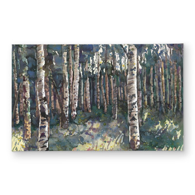 Birches Bedroom Blue Indoor/Outdoor Door Mat - Home Decor