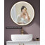 Meuble-lavabo moderne avec comptoir en marbre et lavabo en céramique pour salle de bain-129415697
