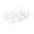Twin Size Floor Bed with Fence Guardrails and Door, Rubber Wood Montessori Toddler Bed Frame, Kids Safety Bed,White-128965854