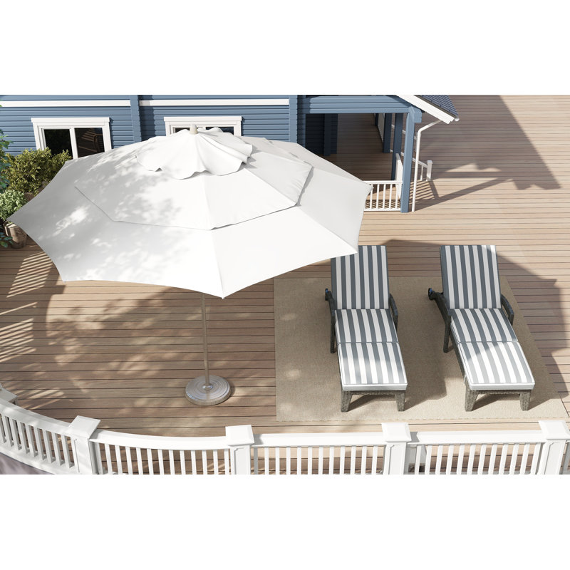 Patio Reclining Chaise Lounger with Removable Cushions for Backyard/Poolside, Light Gray Stripe