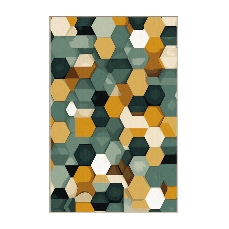 Earthy Patterns Rug, Rectangle 4' x 6'