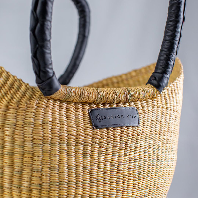 Panier U-Shoph brun clair, Naturel/noir