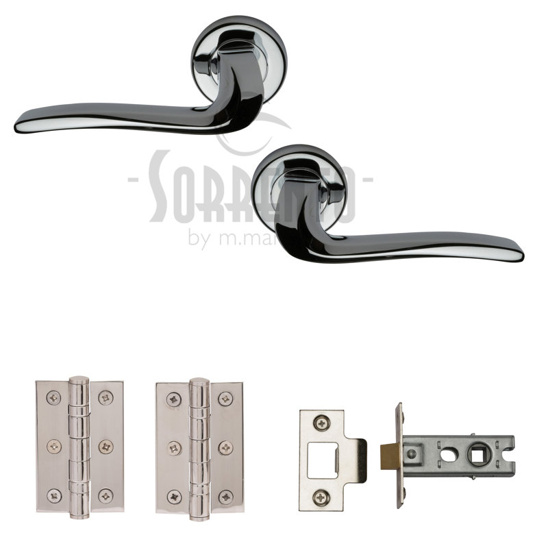 Heritage Brass Capri Door Handle Kit, Polished Chrome