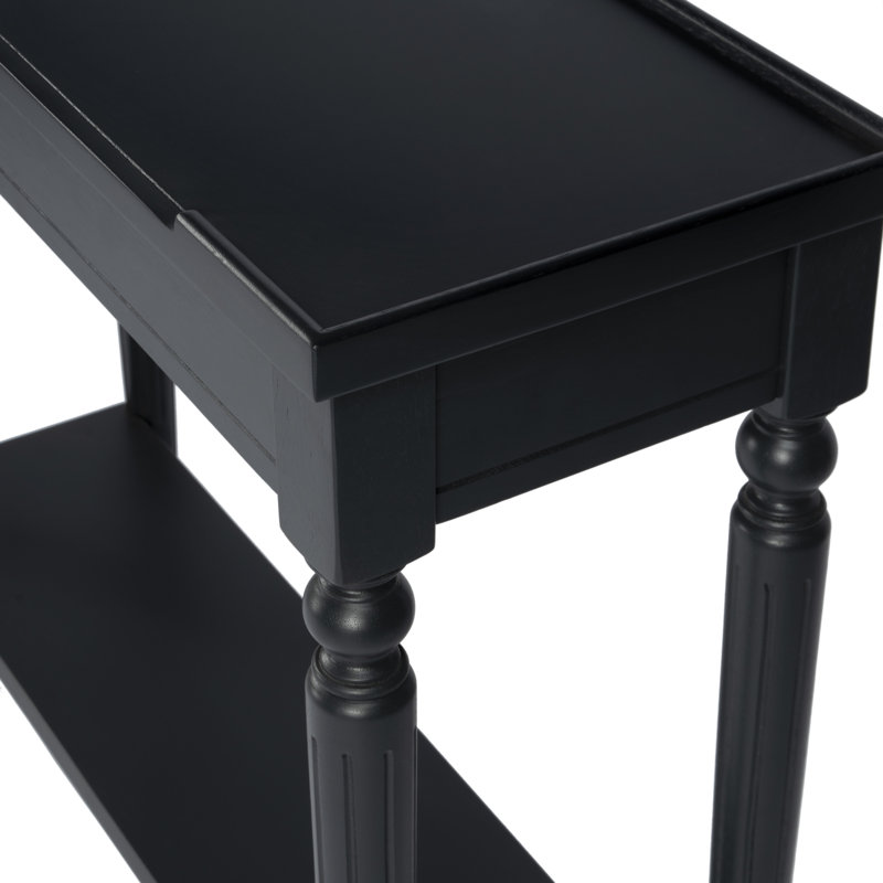 Aubrey Console Table, Distressed Plum Black