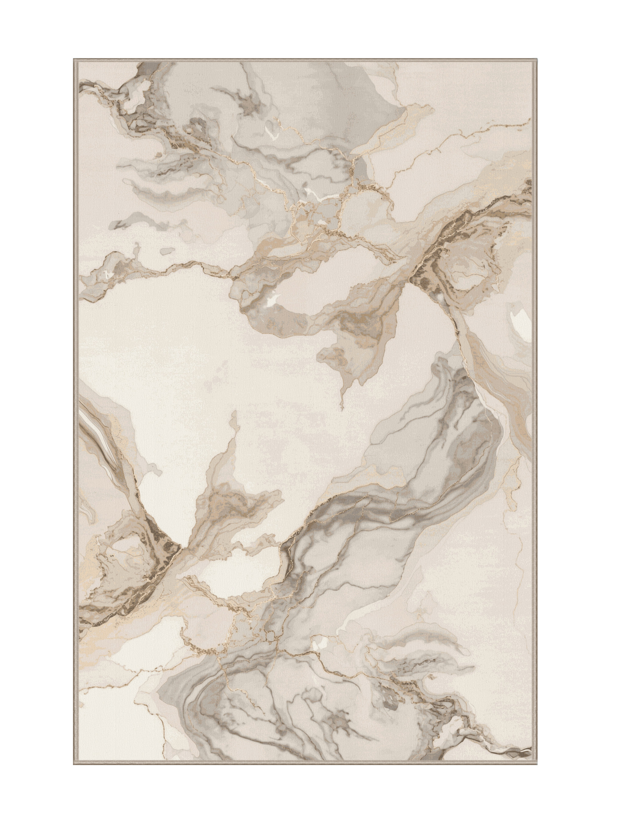 Posh Rugs Wrought Studio™ Soft Plush Eberhard Posh & Luxe Marble Area Rug in ...