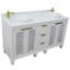 Ensemble de meuble-lavabo double 61 "avec miroir Schreck-1129842573