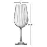 Viola Optic 19 oz. Verre à vin cristal rouge