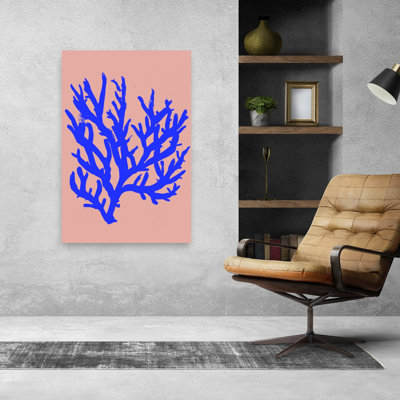 Silhouette de corail, impression d'art minimaliste moderne minimaliste côtier