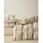 Ensemble de housse de couette à rayures en coton et lin brun Faith-126544701-126544703