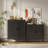 Black Steel File Cabinet With Doors, Adjustable Shelves For Office Storage, High - Strength Cold Rolled Steel, Stable Structure, Knock Down Design To Hold Equipment, Material, Frame, Simple Setup-35265200