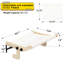 Siège de fenêtre Soft Cat, structure en bois, sans ventouse, assemblage facile, l 20,23 po x l 14,74 po, H 7,82 po, perchoir intérieur jusqu'à 55 lb pour fenêtre, literie, matériau, perçage, position réglable, H 7,82 po