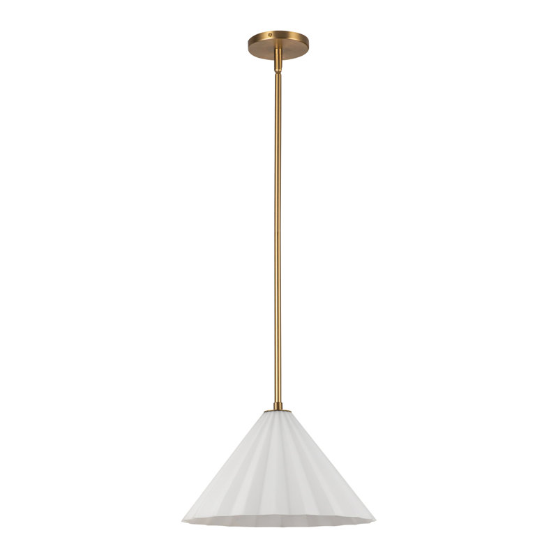 Luminaire suspendu moderne 14-en-1 Yuridia, Laiton vieilli, H 8,25 po x l 13,62 po x P 13,62 po
