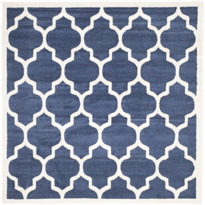 Ammundsen Geometric Navy Area Rug