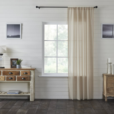 Ayres 100% Cotton Sheer Single Curtain Panel