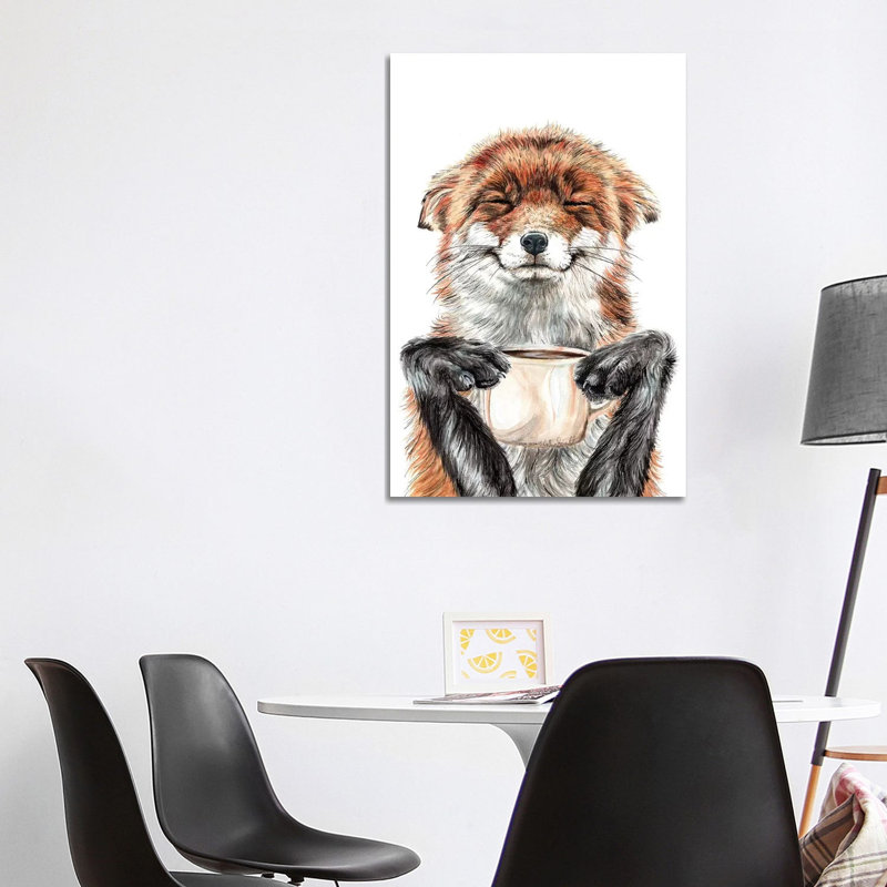 Morning Fox by Holly Simental - Print on Canvas, 101.6 cm H x 66.04 cm W x 1.91 cm D, Wrapped Canvas