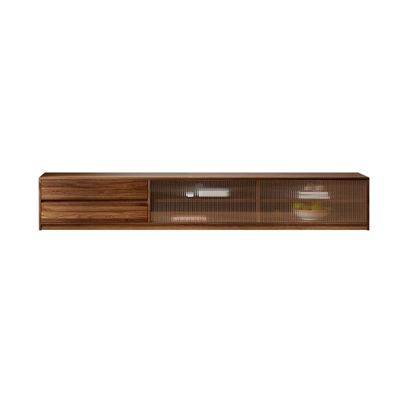 Meuble télé moderne en bois manufacturé noyer, 86.61