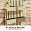 5 Box Raised Flower Planter With Trellis - Natural Wood, Self-Draining, Customizable Option Bed Accommodate Various Plants Adjustable, Wood Construction