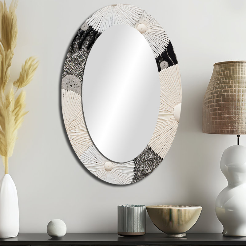 Miroir mural noir et blanc, 36 po x 24 po