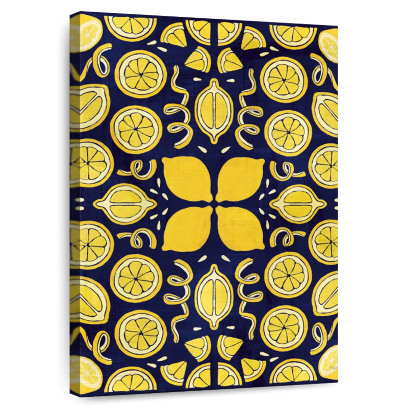 Kerner Otomi Lemon Navy, 48" H x 32" W