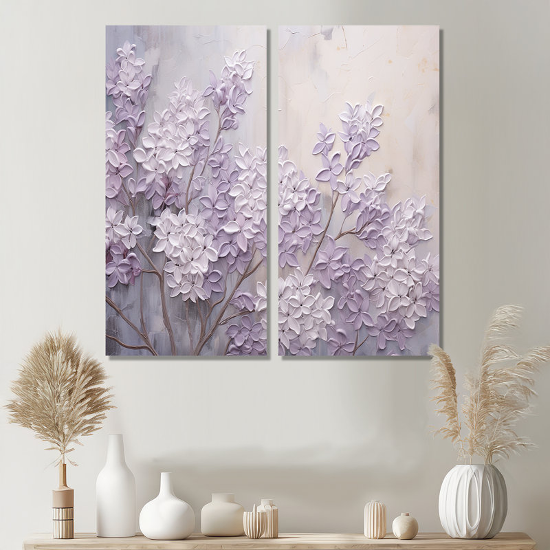 Kalvin - Mauve, reproduction d'art sur toile, H 32 po x l 32 po, Toile tendue, Ne s’applique pas