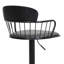 Tabouret de bar ajustable en similicuir gris et métal noir Nash